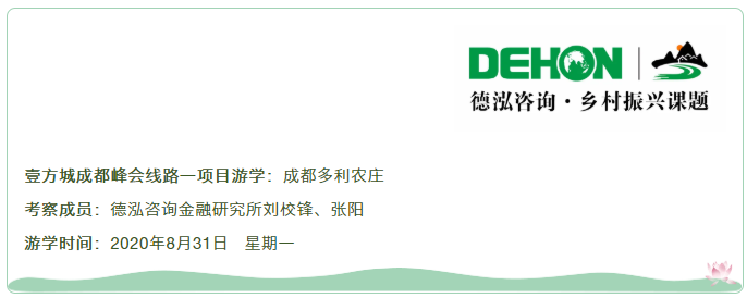 鄉村振興課題（三）丨鄉村振興項目操盤要點之田園綜合體篇——走進成都多利農莊